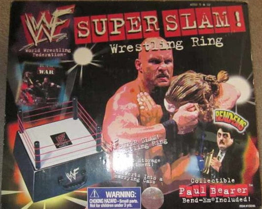 1999 WWF Just Toys Bend-Ems Super Slam! Wrestling Ring [With Paul Bearer]
