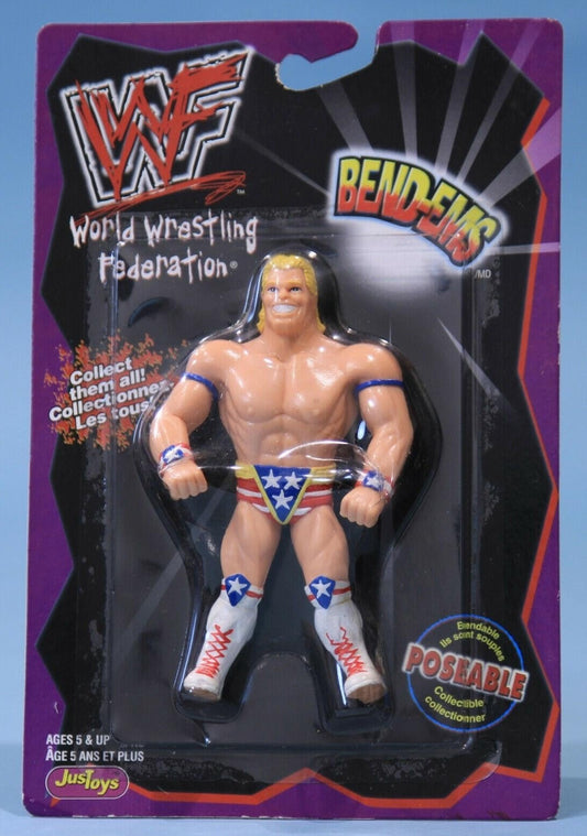 1998 WWF Just Toys Bend-Ems Canadian Champions Lex Luger