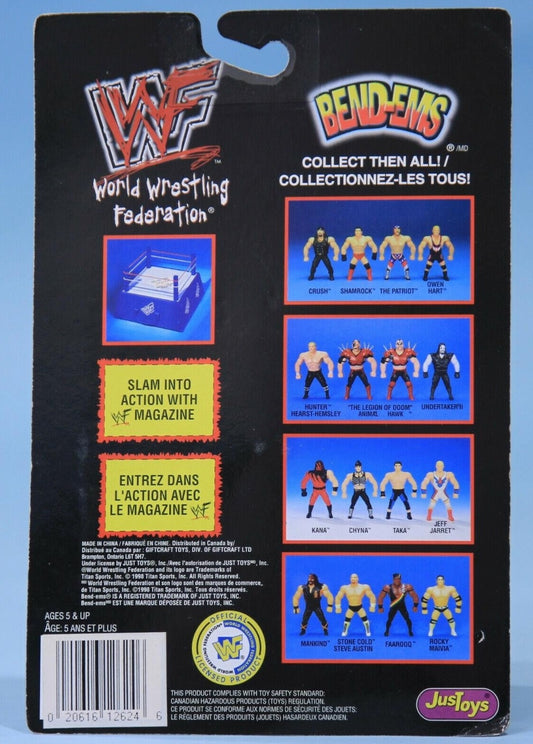 1998 WWF Just Toys Bend-Ems Canadian Champions Lex Luger