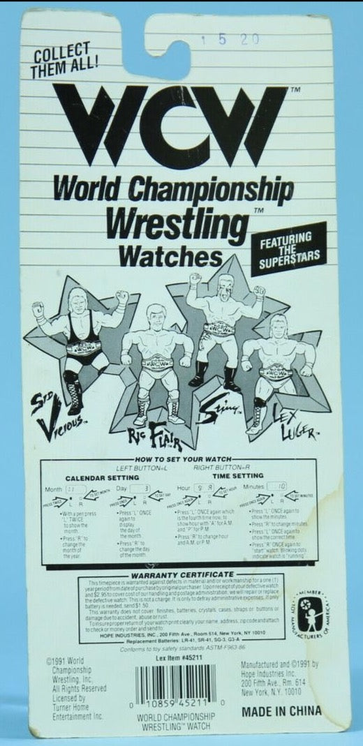1991 WCW Hope Industries Inc. Lex Luger Watch