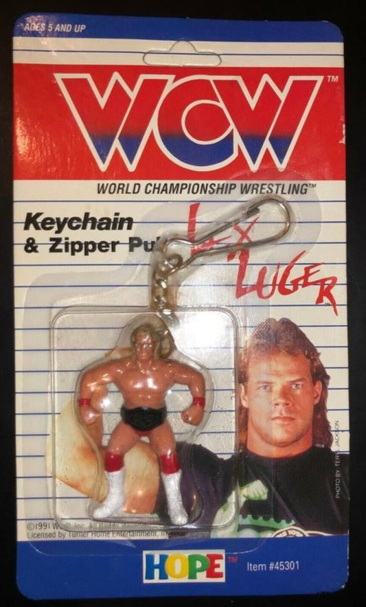 1991 WCW Hope Industries Inc. Lex Luger Keychain & Zipper Pull
