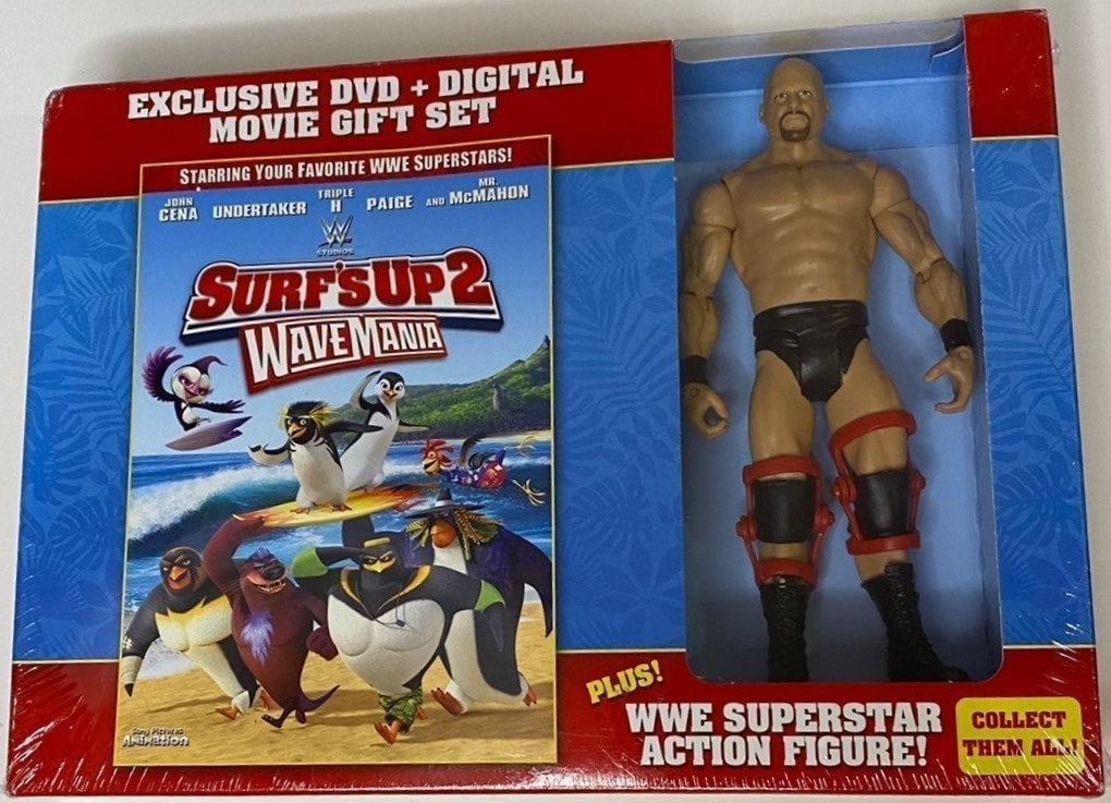 2016 WWE Mattel Surf's Up 2: Wavemania Walmart Exclusive DVD Gift Set Stone Cold Steve Austin