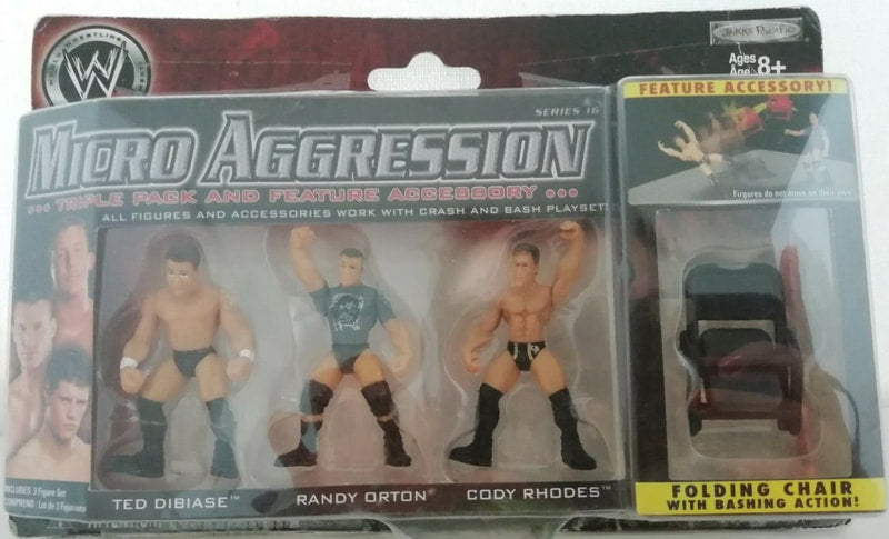 2010 WWE Jakks Pacific Micro Aggression Series 16 Ted Dibiase, Randy Orton & Cody Rhodes