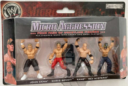 2007-2008 WWE Jakks Pacific Micro Aggression Multipack: John Cena, Chris Benoit, Kane & Rey Mysterio [Exclusive]