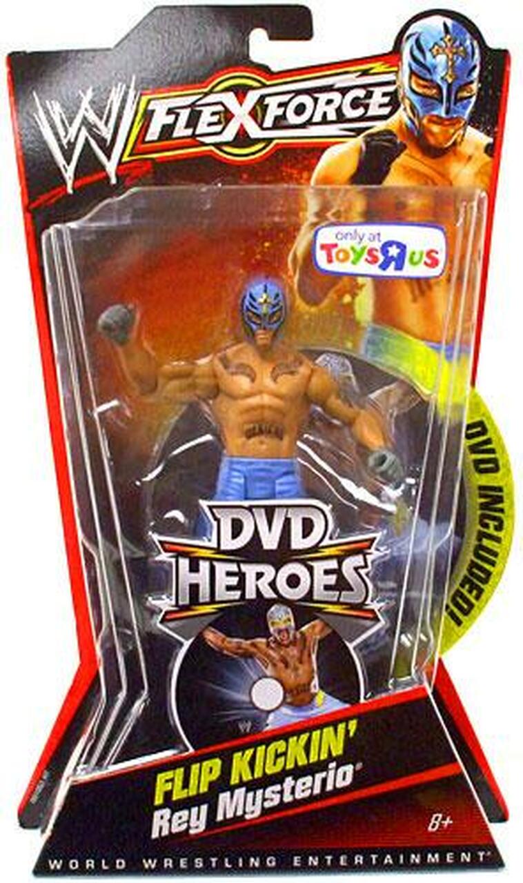 2010 WWE Mattel Flex Force DVD Heroes Flip Kickin' Rey Mysterio