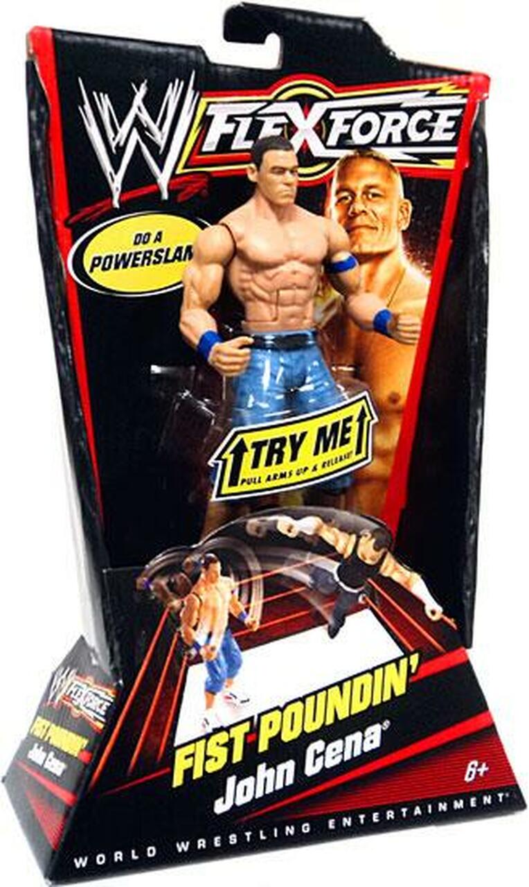 2010 WWE Mattel Flex Force Series 1 Fist Poundin' John Cena [With Blue Jorts & Wristbands]