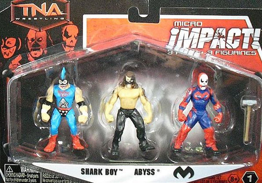 2010 TNA Wrestling Jakks Pacific Micro Impact! Series 1 Shark Boy, Abyss & Suicide