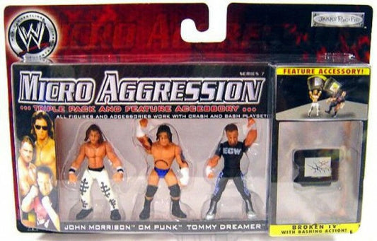 2008 WWE Jakks Pacific Micro Aggression Series 7 John Morrison, CM Punk & Tommy Dreamer