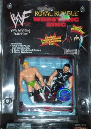 1998 WWF Just Toys Micro Bend-Ems Royal Rumble Wrestling Ring Billy Gunn & Road Dogg Jesse James