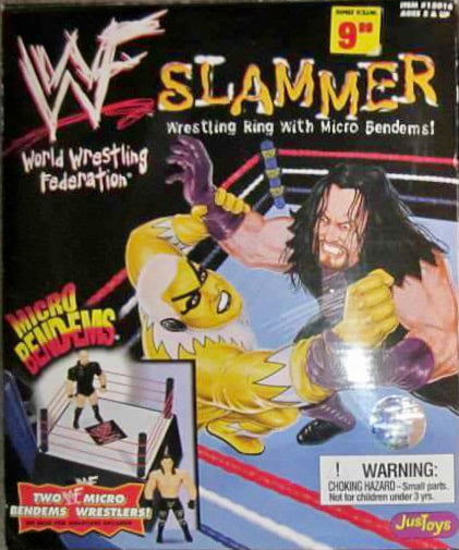 1998 WWF Just Toys Micro Bend-Ems Slammer Wrestling with Micro