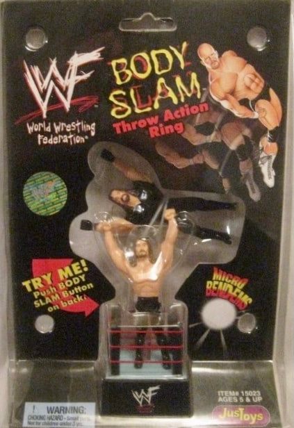 1998 WWF Just Toys Micro Bend-Ems Body Slam Throw Action Ring Edge & Undertaker