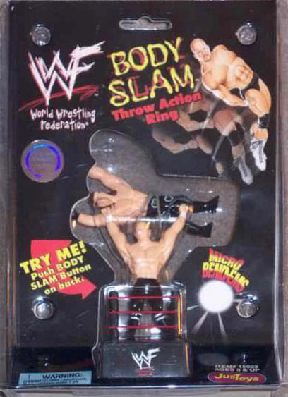 1998 WWF Just Toys Micro Bend-Ems Body Slam Throw Action Ring Hunter Hearst Helmsley & Shawn Michaels