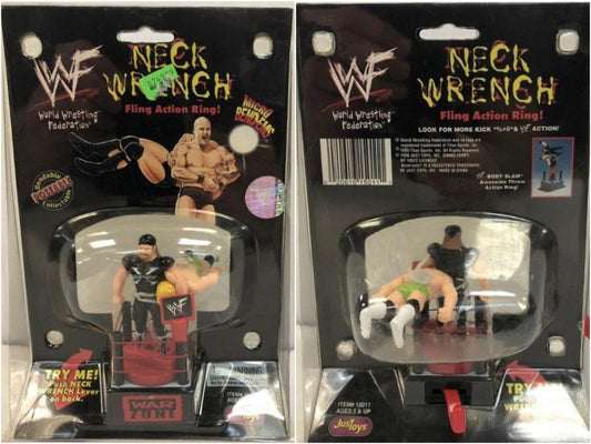 1999 WWF Just Toys Micro Bend-Ems Neck Wrench Fling Action Ring Road Dogg Jesse James & Billy Gunn