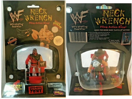 1999 WWF Just Toys Micro Bend-Ems Neck Wrench Fling Action Ring Kane & Undertaker