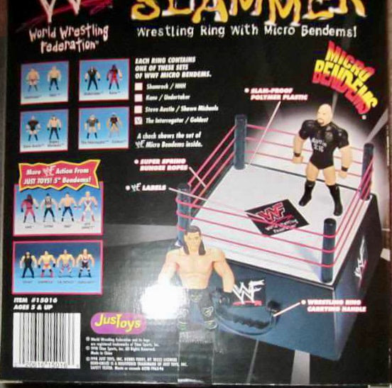 1998 WWF Just Toys Micro Bend-Ems Slammer Wrestling with Micro