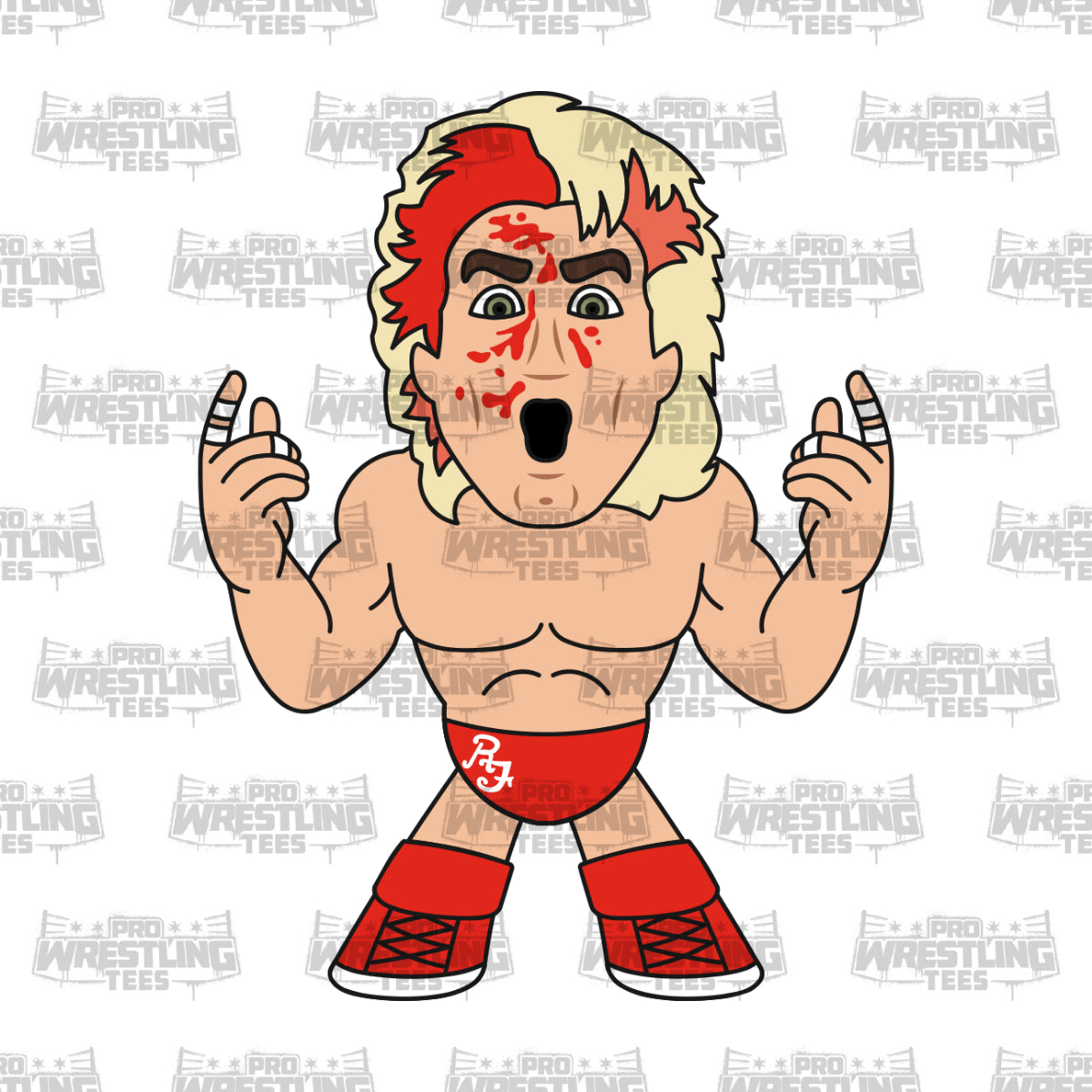 Ric Flair Micro Brawler 4 Figure Lot NEW Pro Wrestling Tees