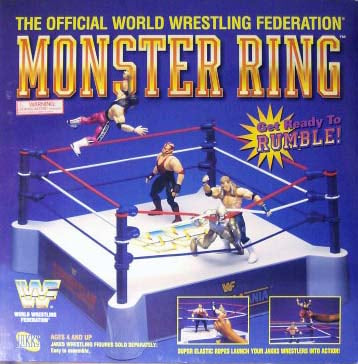 1996 WWF Jakks Pacific Monster Ring [With Royal Rumble, WrestleMania, SummerSlam & Survivor Series Stickers]