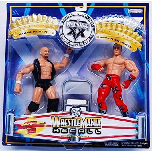 2004 WWF Jakks Pacific Ruthless Aggression/Titantron Live WrestleMania XX Recall 2-Pack: Steve Austin & Shawn Michaels