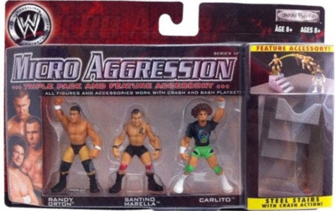 2009 WWE Jakks Pacific Micro Aggression Series 12 Randy Orton, Santino Marella & Carlito