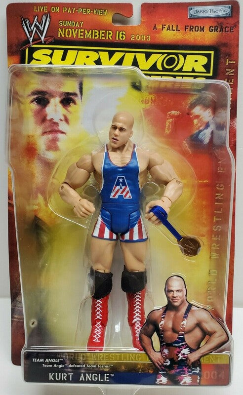 2003 WWE Jakks Pacific Ruthless Aggression Pay Per View Series 3 Kurt Angle