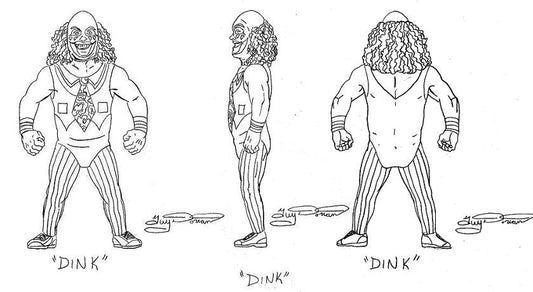 Unreleased WWF Just Toys Bend-Ems Dink the Clown & Super Slam Wrestling Ring
