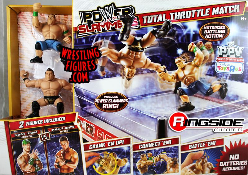 2012 WWE Mattel Power Slammers Total Throttle Match Playset [With John ...