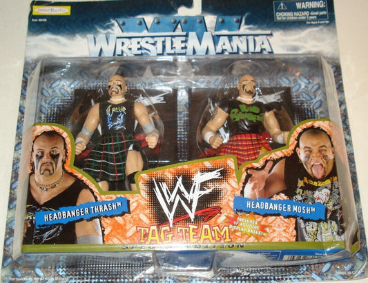 1999 WWF Jakks Pacific WrestleMania XV Tag Team: Headbanger Thrash & Headbanger Mosh
