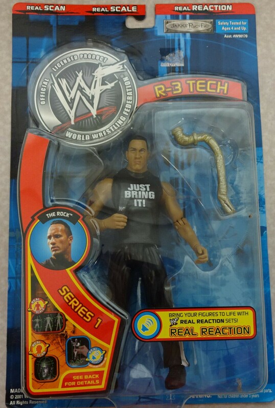 2002 WWF Jakks Pacific R-3 Tech Series 1 The Rock