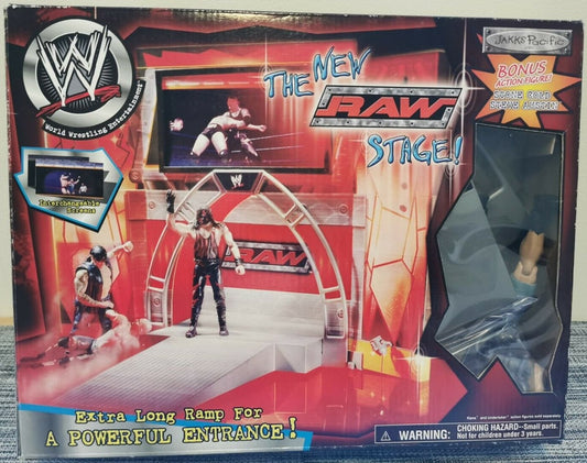 2002 WWE Jakks Pacific R-3 Tech The New RAW Stage [With Stone Cold Steve Austin]
