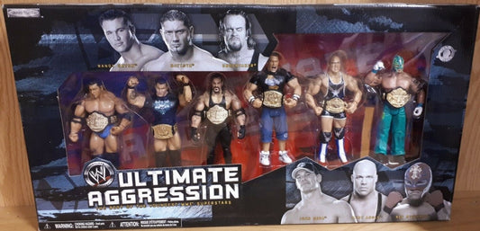 WWE Jakks Pacific Ultimate Aggression Box Set: Randy Orton, Batista, Undertaker, John Cena, Kurt Angle & Rey Mysterio [Version 1]