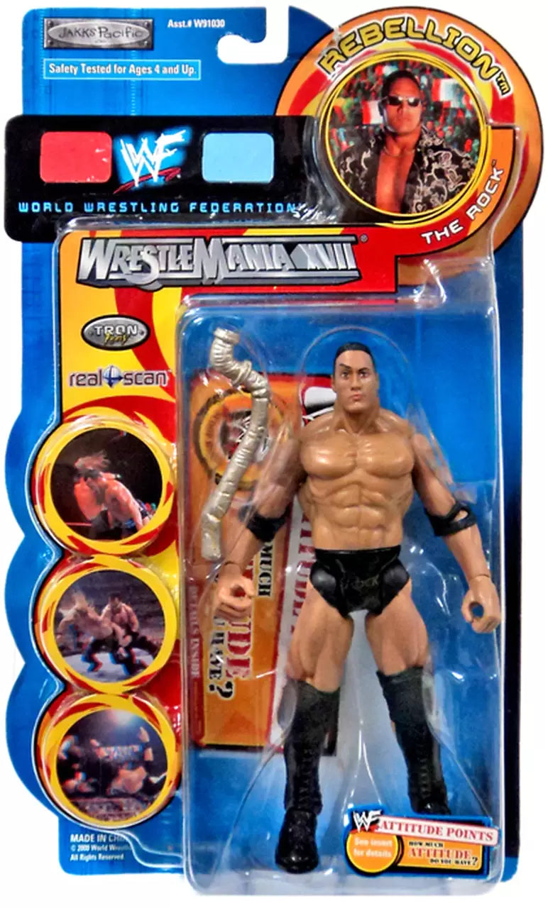 2000 WWF Jakks Pacific Titantron Live Rebellion Series 1 The Rock