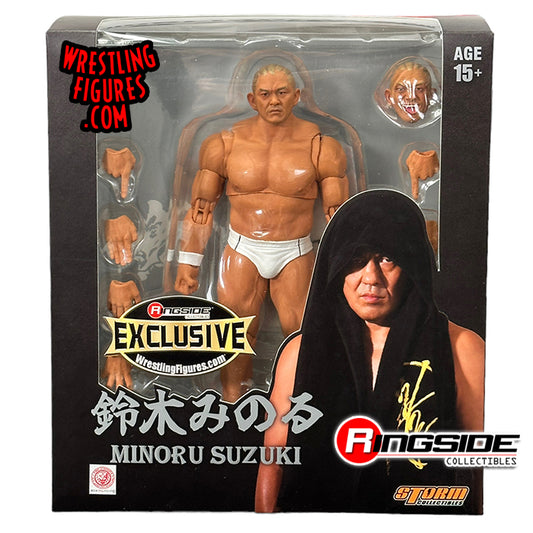 2023 NJPW Storm Collectibles Ringside Exclusive Minoru Suzuki Chase [With White Trunks]