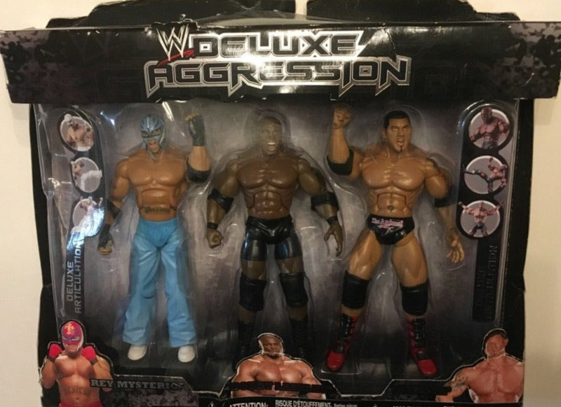 2007 WWE Jakks Pacific Deluxe Aggression Multipacks Series 2 Rey Mysterio, Bobby Lashley & Batista [Exclusive]
