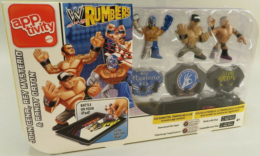 2012 WWE Mattel Rumblers Apptivity Rey Mysterio, John Cena & Randy Orton