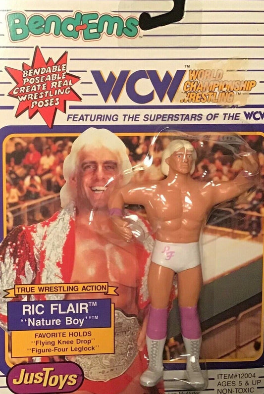 1990 WCW Just Toys Bend-Ems Ric Flair [Large Card]