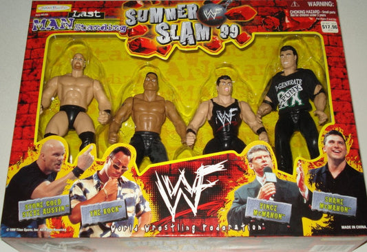 1999 WWF Jakks Pacific SummerSlam '99 Last Man Standing Box Set: Stone Cold Steve Austin, The Rock, Vince McMahon & Shane McMahon [Exclusive]