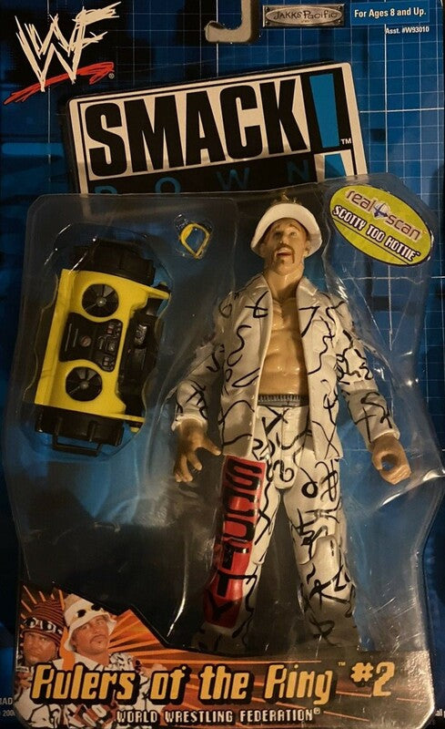2000 WWF Jakks Pacific Titantron Live Rulers of the Ring Series 2 Scotty 2 Hottie [With Yellow Boom Box]