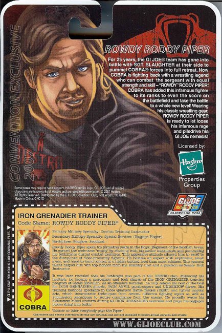 2007 Hasbro GI Joe Collectors' Convention Exclusive Rowdy Roddy Piper
