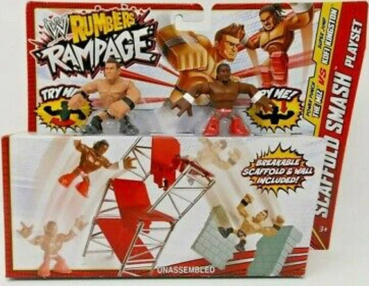 2013 WWE Mattel Rumblers Rampage Scaffold Smash Playset: The Mi vs. Kofi Kingston
