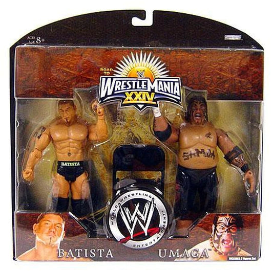 2008 WWE Jakks Pacific Ruthless Aggression Road to WrestleMania XXIV 2-Packs Series 3: Batista & Umaga