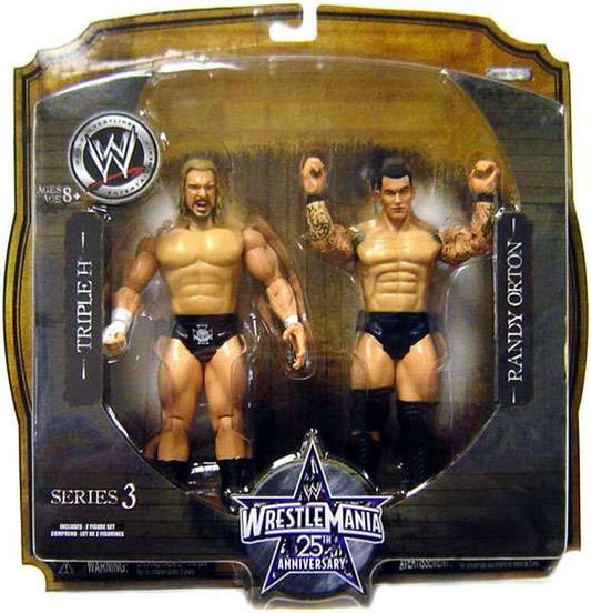 2009 WWE Jakks Pacific Ruthless Aggression WrestleMania 25th Anniversary 2-Packs Series 3: Triple H & Randy Orton