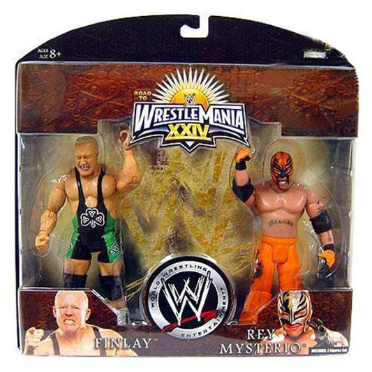 2008 WWE Jakks Pacific Ruthless Aggression Road to WrestleMania XXIV 2-Packs Series 2: Finlay & Rey Mysterio