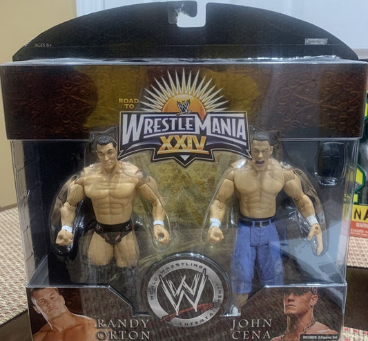 2008 WWE Jakks Pacific Ruthless Aggression Road to WrestleMania XXIV 2-Packs Series 1: Randy Orton & John Cena