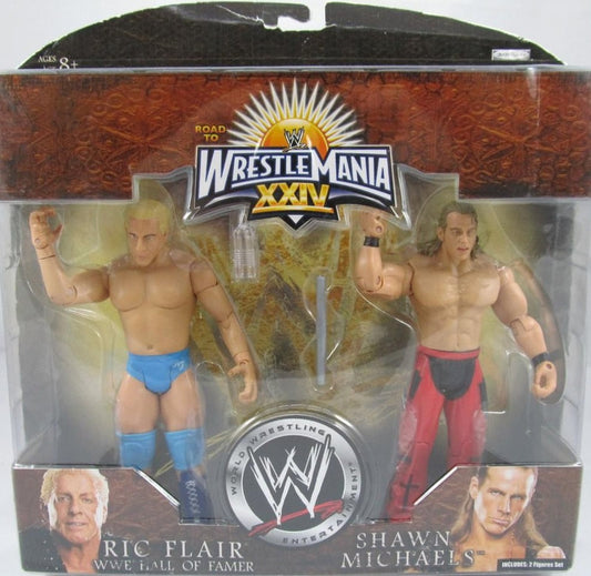 2008 WWE Jakks Pacific Ruthless Aggression Road to WrestleMania XXIV 2-Packs Series 3: Ric Flair & Shawn Michaels
