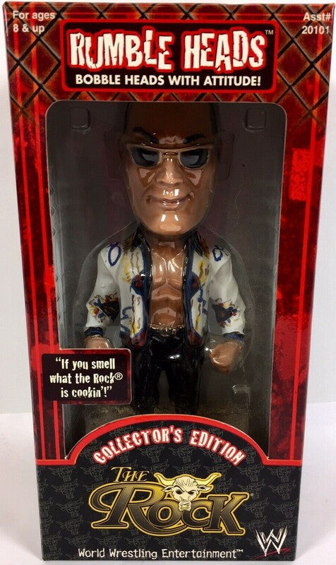 2001 WWE Aspen Rumble Heads Series 1 The Rock [With Shirt]