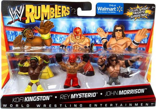 2011 WWE Mattel Rumblers Series 1 Kofi Kingston, Rey Mysterio & John Morrison [Exclusive]