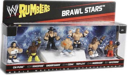 2011 WWE Mattel Rumblers Series 1 Brawl Stars: CM Punk, Kofi Kingston, Undertaker, John Cena, Triple H, John Morrison & Rey Mysterio