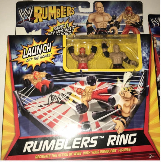 2011 WWE Mattel Rumblers Series 1 Rumbler Ring [With Rey Mysterio & Kane]