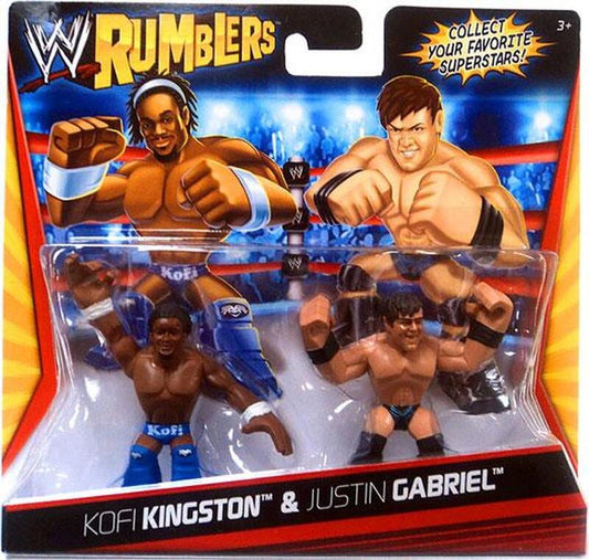 2011 WWE Mattel Rumblers Series 1 Kofi Kingston & Justin Gabriel