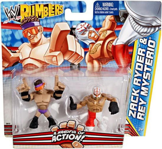 2012 WWE Mattel Rumblers Series 2 Zack Ryder & Rey Mysterio